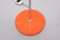 Space Ace Stehlampe mit orangefarbenem Schirm, Italien, 1970er 4