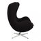 Schwarzer Christianhavn Egg Chair von Arne Jacobsen für Fritz Hansen 5