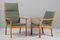 Highback and Lowback Model GE284 Armchairs attributed to Hans J. Wegner for Getama, 1990s, Set of 2, Image 1