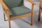 Highback and Lowback Model GE284 Armchairs attributed to Hans J. Wegner for Getama, 1990s, Set of 2, Image 3