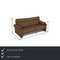 Olive Green & Brown Fabric DS 70 Three-Seater Sofa from De Sede 2