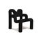 Modern Black Fabric Ekstrem Chair from Varier 1