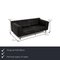 Black Leather 318 Linea Three-Seater Sofa from Rolf Benz 2