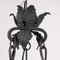 Neo-Gothic Wrought Iron Chandelier, Italy, 20th Century 4