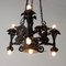 Neo-Gothic Wrought Iron Chandelier, Italy, 20th Century 3