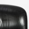 Silla vintage de cuero negro, años 70, Imagen 9