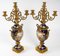 Candelabros Napoleon III de porcelana dorada, Imagen 2