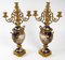 Napoleon III Gilt Bronze Porcelain Candleholders, Image 2
