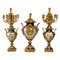 Candelabros Napoleon III de porcelana dorada, Imagen 1