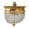 Lámpara colgante de bronce dorado y cristal, siglo XIX, Imagen 1