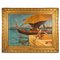Mercanti arancioni sulla costa mediterranea, XIX o inizio XX secolo, olio su tela, con cornice, Immagine 1