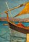 Mercanti arancioni sulla costa mediterranea, XIX o inizio XX secolo, olio su tela, con cornice, Immagine 2