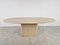 Vintage Oval Travertine Dining Table, 1970s 4