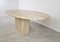 Vintage Oval Travertine Dining Table, 1970s 8