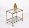 Brass & Glass Top Nesting Tables from Maison Jansen, 1970s, Set of 3, Image 9