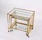 Brass & Glass Top Nesting Tables from Maison Jansen, 1970s, Set of 3, Image 2