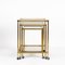 Brass & Glass Top Nesting Tables from Maison Jansen, 1970s, Set of 3, Image 14