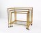 Brass & Glass Top Nesting Tables from Maison Jansen, 1970s, Set of 3, Image 5