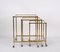 Brass & Glass Top Nesting Tables from Maison Jansen, 1970s, Set of 3 12