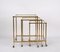 Brass & Glass Top Nesting Tables from Maison Jansen, 1970s, Set of 3, Image 12