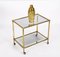Brass & Glass Top Nesting Tables from Maison Jansen, 1970s, Set of 3, Image 8