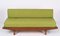 Mid-Century Danish Teak & Sage Green Fabric Extendable Sofa in style of Hans Olsen, 1960s 7