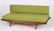 Mid-Century Danish Teak & Sage Green Fabric Extendable Sofa in style of Hans Olsen, 1960s 6