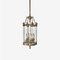 Art Deco Italian Brass & Semicircular Glass Pendant Light in style of Adolf Loos, 1950s 5