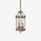 Art Deco Italian Brass & Semicircular Glass Pendant Light in style of Adolf Loos, 1950s, Image 5