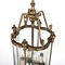 Art Deco Italian Brass & Semicircular Glass Pendant Light in style of Adolf Loos, 1950s 17