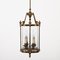 Art Deco Italian Brass & Semicircular Glass Pendant Light in style of Adolf Loos, 1950s 11