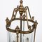 Art Deco Italian Brass & Semicircular Glass Pendant Light in style of Adolf Loos, 1950s 15