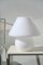 Large Vintage Murano White Swirl Mushroom Lamp, 1970s, Image 4