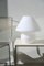 Large Vintage Murano White Swirl Mushroom Lamp, 1970s, Image 1