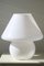 Grande Lampe Champignon Vintage en Verre Murano Blanc, 1970s 1