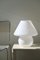 Grande Lampe Champignon Vintage en Verre Murano Blanc, 1970s 3