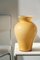 Grand Vase Vintage en Verre de Murano Jaune, 1970s 1