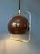 Mid-Century Space Age Brown Gepo Pendant Lamp, 1970s, Image 3