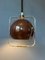 Mid-Century Space Age Brown Gepo Pendant Lamp, 1970s 4