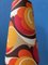 Mid-Century Space Age Orange Ceramic and Textile Table Lamp, 1970s 8