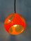 Lámpara colgante era espacial Mid-Century naranja de Luigi Colani, años 70, Imagen 5