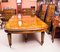 Tavolo da pranzo allungabile in legno di noce intarsiato con sedie, anni '80, set di 19, Immagine 8