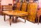 Tavolo da pranzo allungabile in legno di noce intarsiato con sedie, anni '80, set di 19, Immagine 10