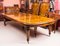 20th Century Marquetry Burr Walnut Extending Dining Table & Chairs, 1980s, Set of 19 7