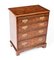 20th Century Burr Walnut Bedside Chests Cabinets with Slides, 1950s, Set of 2 2