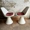 Arkana White Tulip Chairs, 1960s 1