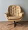Vintage Leather Swivel Egg Chair Armchair 2