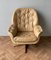 Vintage Leather Swivel Egg Chair Armchair 7