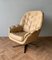 Vintage Leather Swivel Egg Chair Armchair 1
