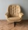 Vintage Leather Swivel Egg Chair Armchair 3